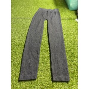 MOPAS Women Ribbed Knit Free Size Charcoal Gray Leggings Style LG600